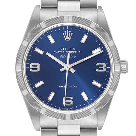 bright blue rolex air king dial